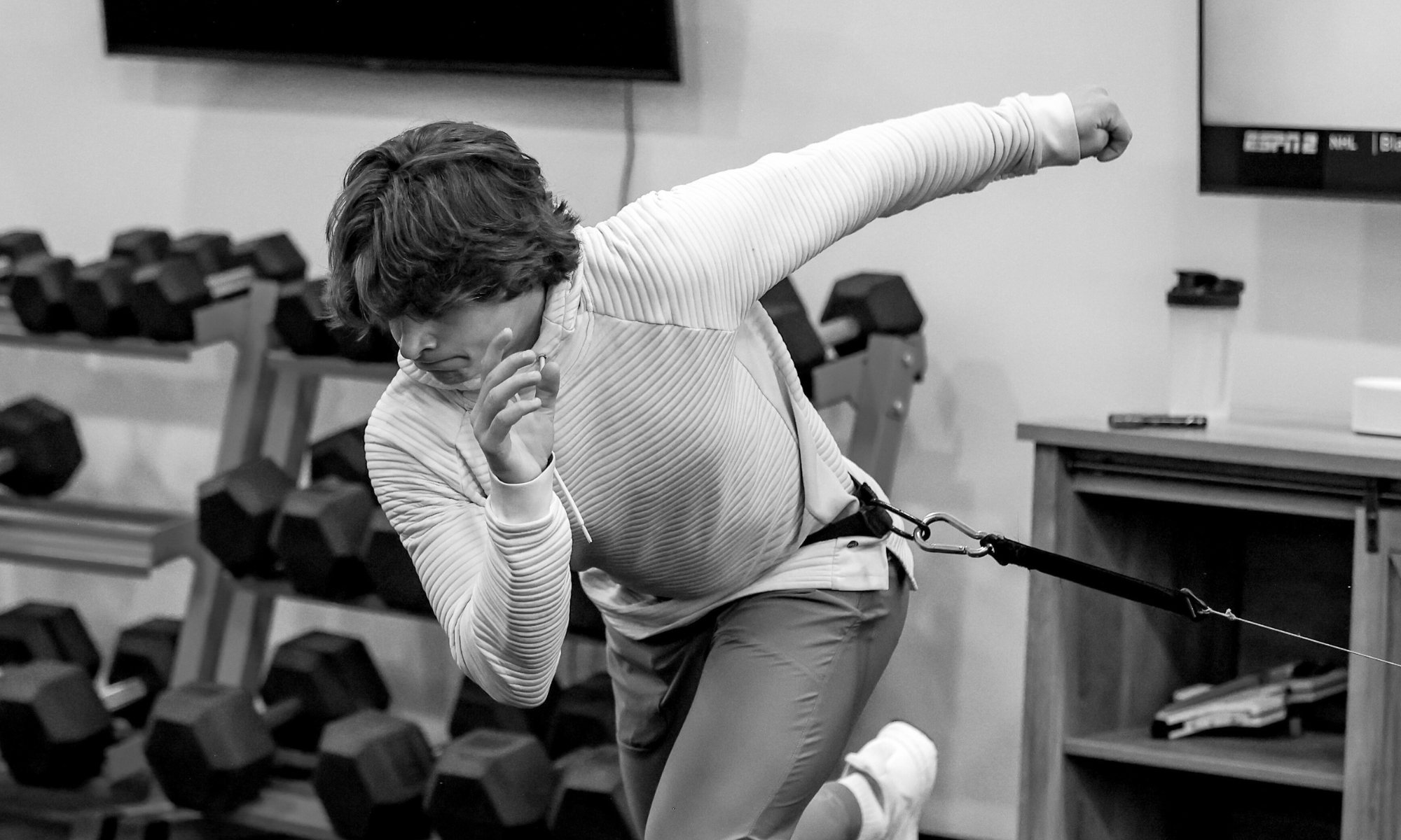 An athlete training at the OrthoAthlete facility in Draper, Utah